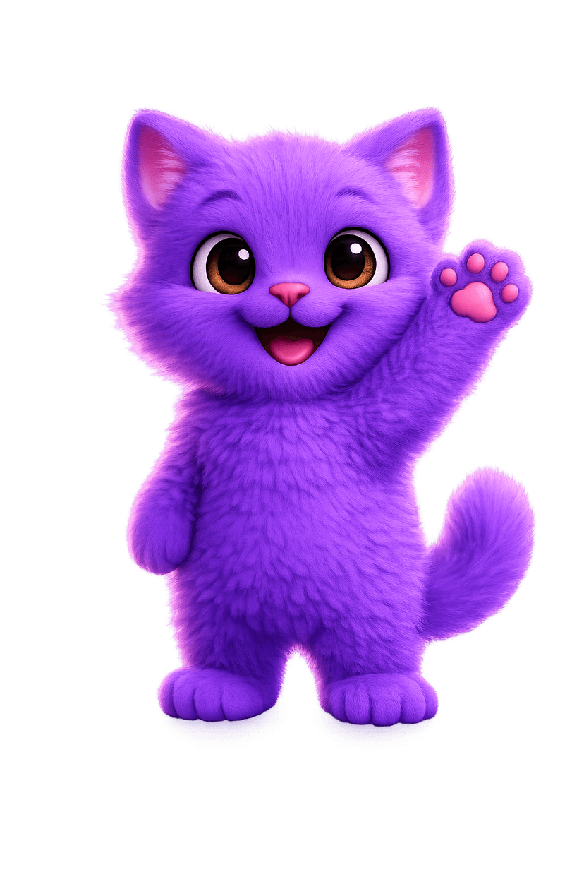 Purplexa mascot Rodney